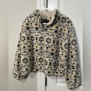 Aztec Sherpa pullover top